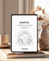 Positive affirmation coloring book, pages.
